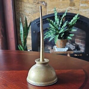 Vintage Eagle Brass Thumb Pump Oil Can – Made in USA